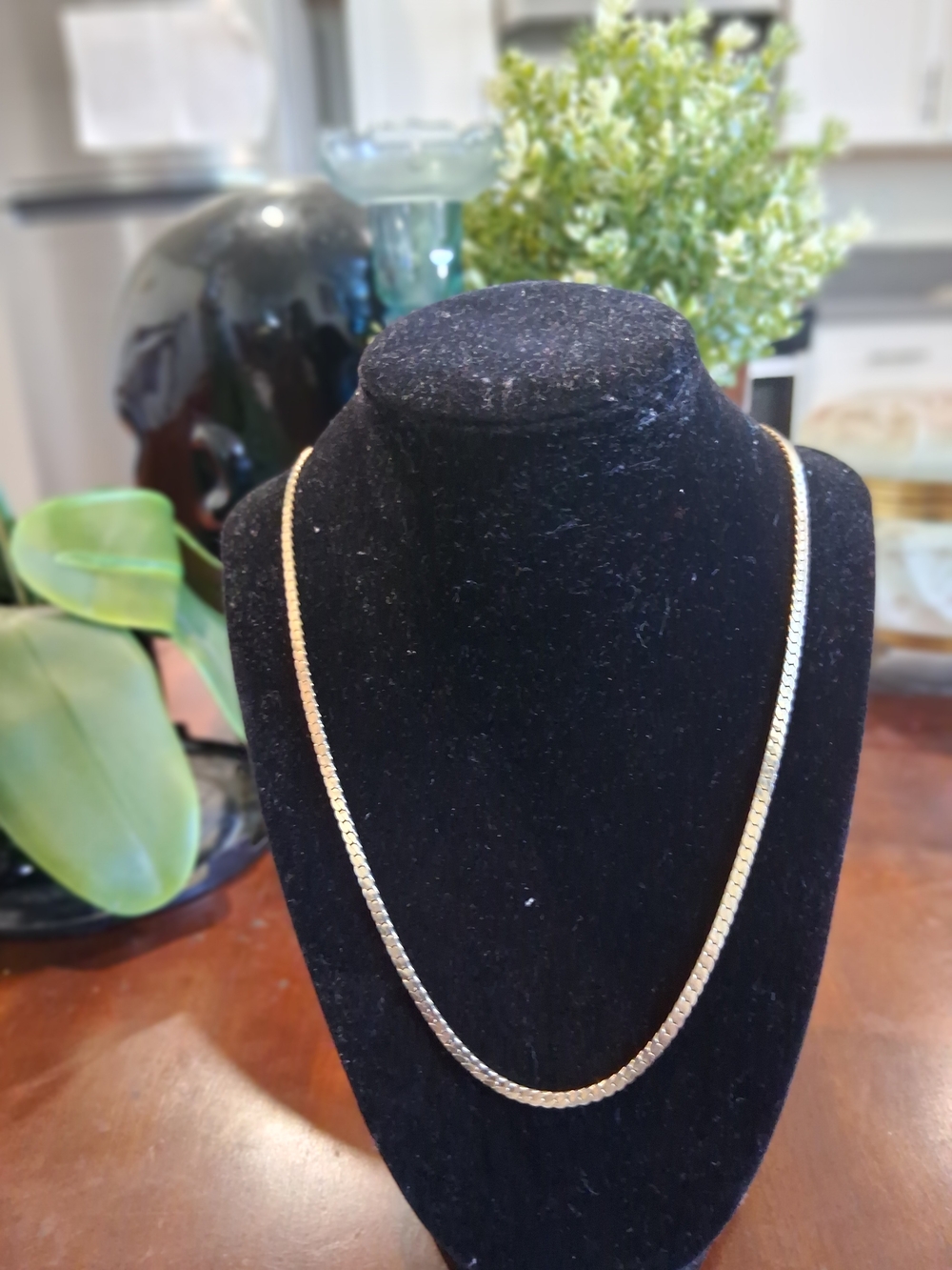 Gold Herringbone Necklace for Women